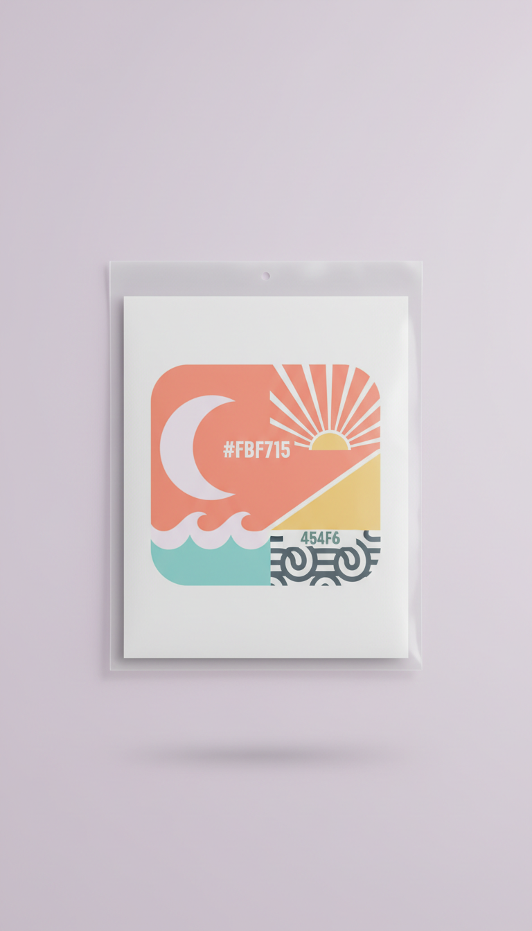 Custom-cut DTF Logo Sheet in Sleeve
